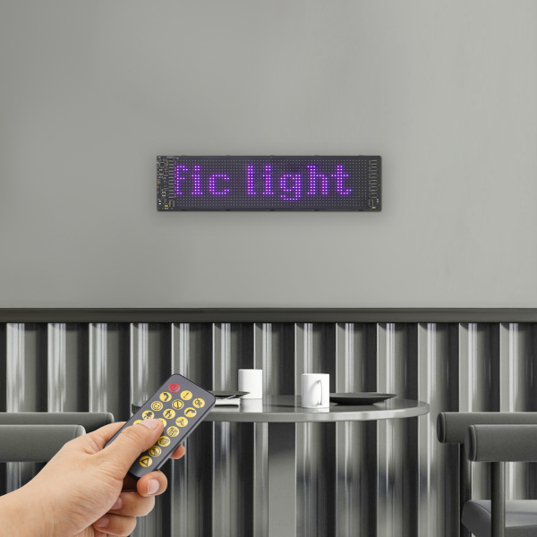 Tablero de visualización LED de 37,4 cm x 9,2 cm, letrero LED programable, pantalla LED suave y flexible