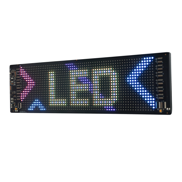 Pantalla LED flexible de 34,8 cm x 10,2 cm, tablero de visualización LED, letrero LED flexible para automóvil, tienda, bar, publicidad