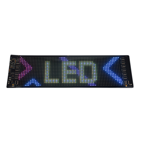 Pantalla LED flexible de 34,8 cm x 10,2 cm, tablero de visualización LED, letrero LED flexible para automóvil, tienda, bar, publicidad