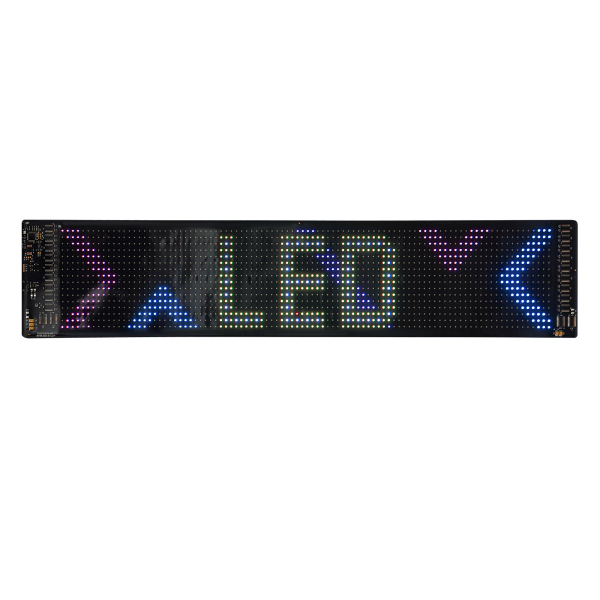 Pantalla LED flexible de 59,5 cm x 12 cm, tablero de visualización LED, letrero LED flexible para automóvil, tienda, bar, publicidad