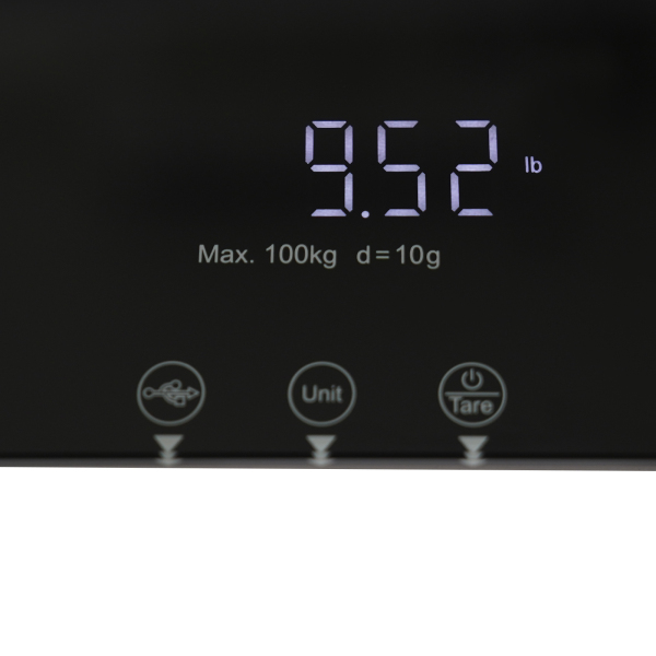 Báscula electrónica de 220 lb con báscula - negra Báscula electrónica de 220 lb con báscula - negra