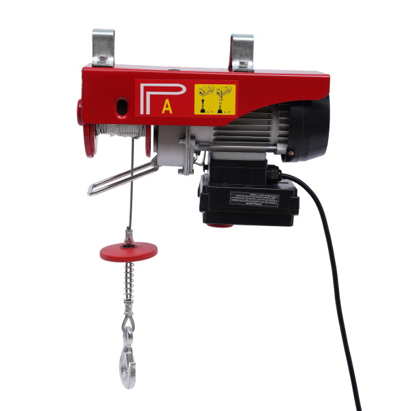 Cabrestante eléctrico de 200 kg, 510 W, cable de elevación para motor, grúa de cabrestante, mando a distancia inalámbrico