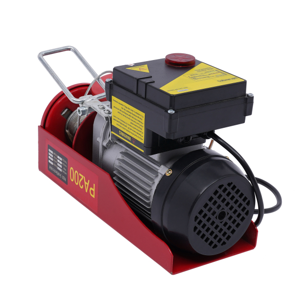 Cabrestante eléctrico de 200 kg, 510 W, cable de elevación para motor, grúa de cabrestante, mando a distancia inalámbrico Cabrestante eléctrico de 200 kg, 510 W, cable de elevación para motor, grúa de cabrestante, mando a distancia inalámbrico