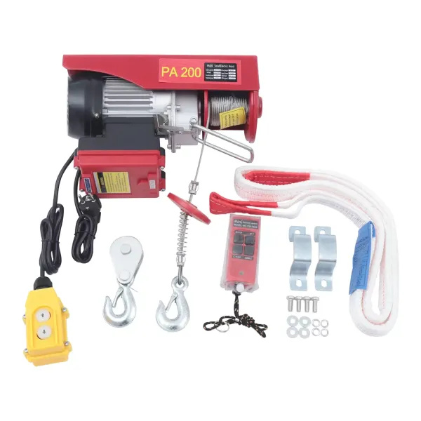 Palan Eléctrico de 220 V con cable de 100/200 kg, Treuil-Palan eléctrico con control para casa, taller y garaje (440lbs/200 kg) Palan Eléctrico de 220 V con cable de 100/200 kg, Treuil-Palan eléctrico con control para casa, taller y garaje (440lbs/200 kg)
