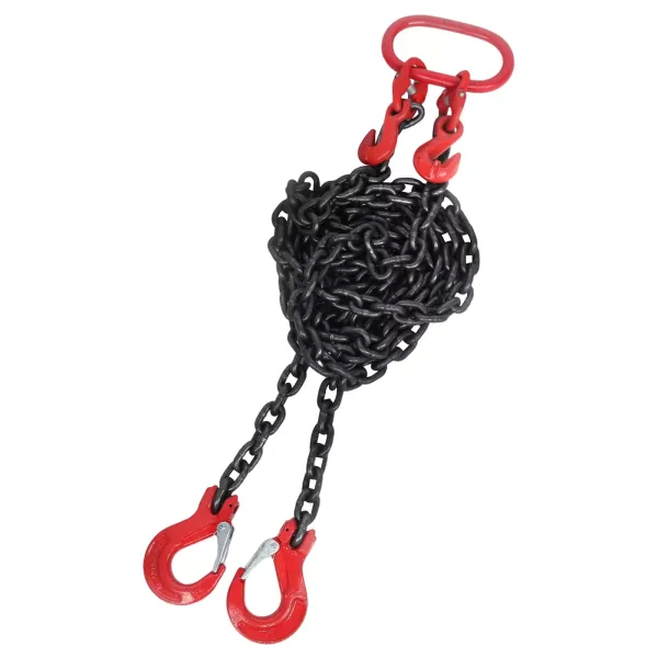 CNCEST Eslinga de Cadena de 2 hebras, 2M Herramientas de elevación Eslinga de Cadena (Capacidad de Carga 2T)
