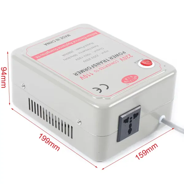 2000 W 220 V - 110 V CA Voltaje Transformador Convertidor Convertidor de voltaje 2000 W 220 V - 110 V CA Voltaje Transformador Convertidor Convertidor de voltaje