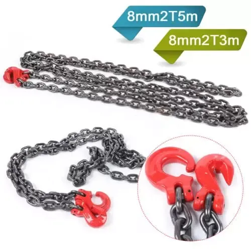 Cadena de suspensión con capacidad de carga de 2 T, longitud del gancho del cabezal de la horquilla (3 m) Cadena de suspensión con capacidad de carga de 2 T, longitud del gancho del cabezal de la horquilla (3 m)