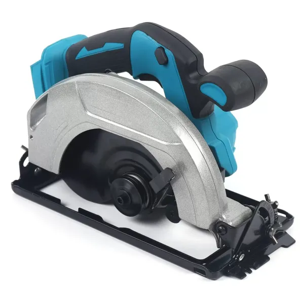 Sierra circular de mano con batería de 18 V, 45 grados, para madera, 4500 rpm, par de torsión, 27,3 x 13,2 x 18 cm