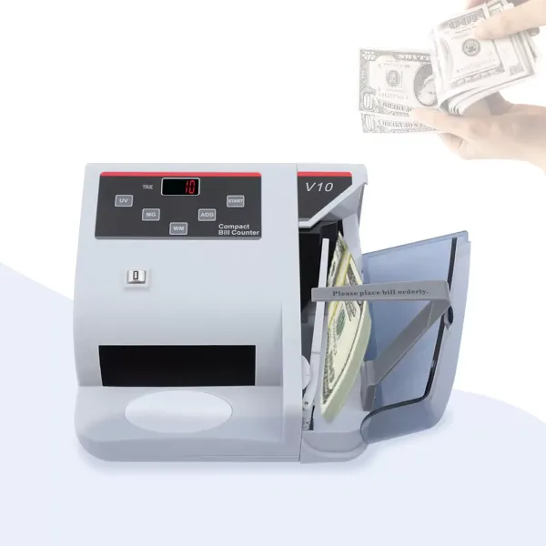 Contadora de dinero Sistemas UV WM y MG Contador de dinero Pantalla LED Hasta 600 billetes/min
