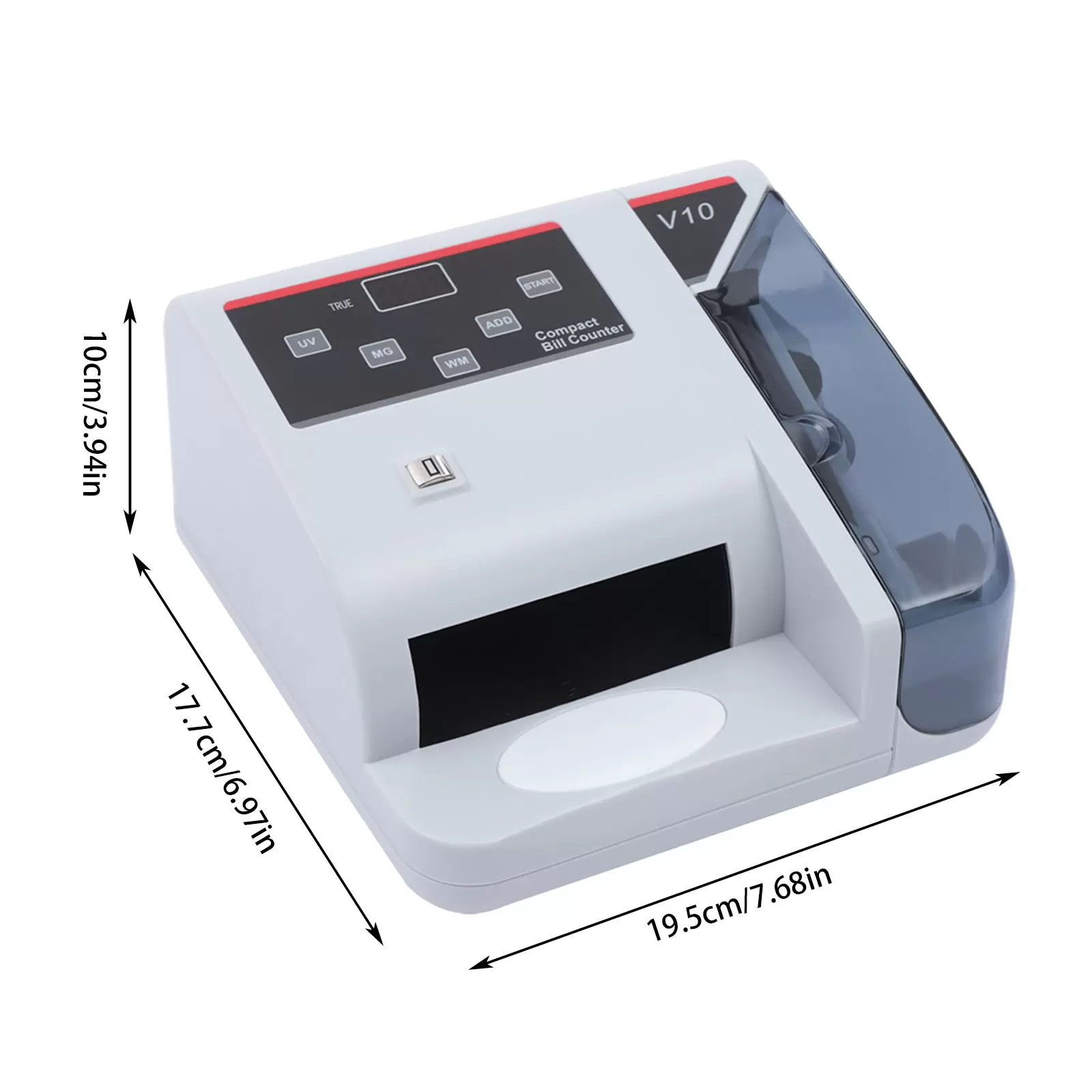 Contadora de dinero Sistemas UV WM y MG Contador de dinero Pantalla LED Hasta 600 billetes/min