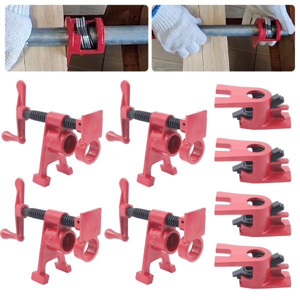 3/4" Juego de abrazaderas para tubos de madera de encolado, de barra de liberación rápida de hierro fundido 3/4" Juego de abrazaderas para tubos de madera de encolado, de barra de liberación rápida de hierro fundido