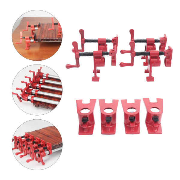 3/4" Juego de abrazaderas para tubos de madera de encolado, de barra de liberación rápida de hierro fundido 3/4" Juego de abrazaderas para tubos de madera de encolado, de barra de liberación rápida de hierro fundido