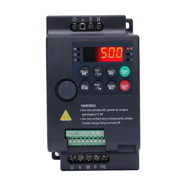 Variador de frecuencia, AC 220V/0.75KW 1HP 4A CNC VFD Convertidor monofásico a trifásico (entrada monofásica, salida trifásica)