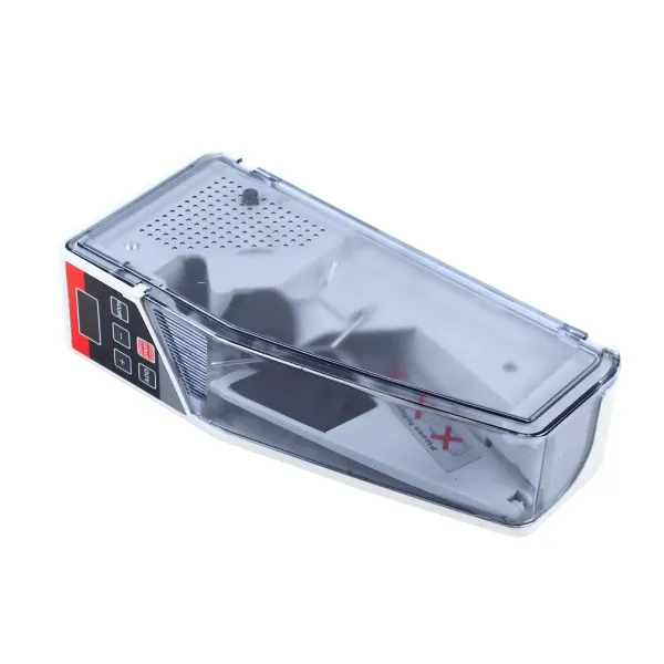 Mini detector de billetes falsos, contador de billetes, máquina para billetes mixtos, portátil, (600 unidades/min v40, 190 x 50 x 90 mm), color gris