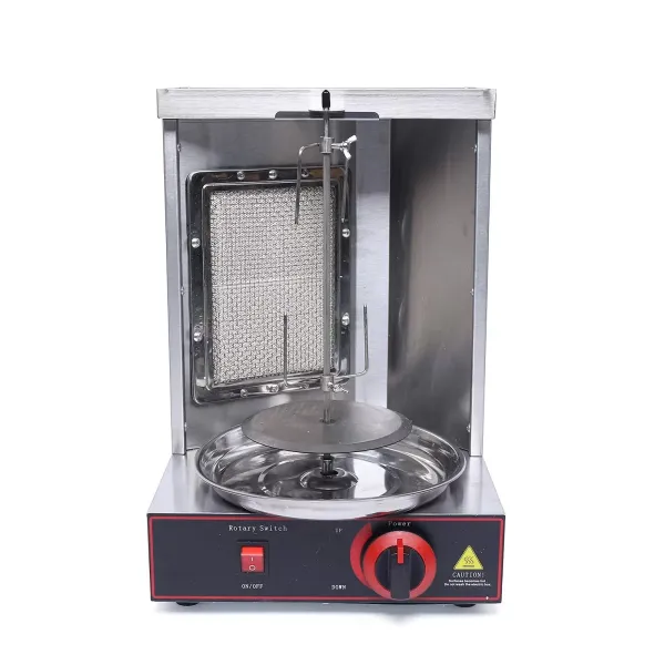 Parrilla para kebap,  parrilla vertical, 1500 W, de acero inoxidable