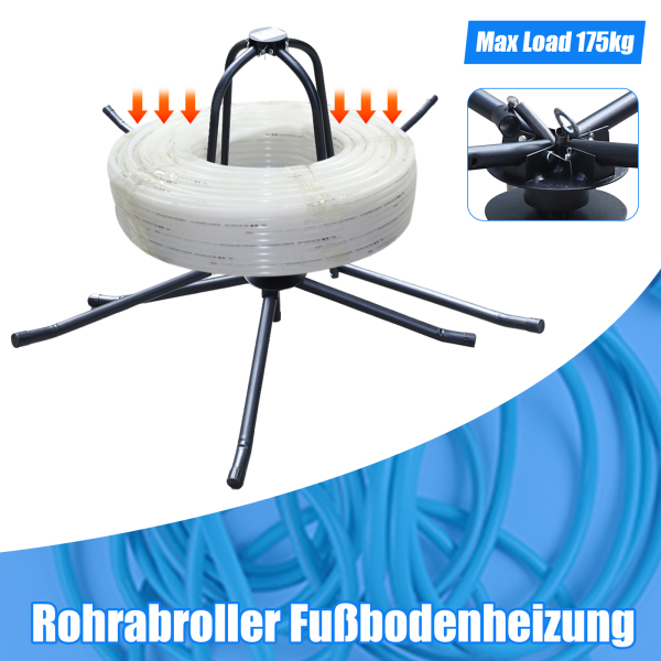 Dispensador de tubos para todos los tubos de calefacción de 20 a 32 mm para calefacción por suelo radiante PE-X y tubo compuesto máx. 175 kg