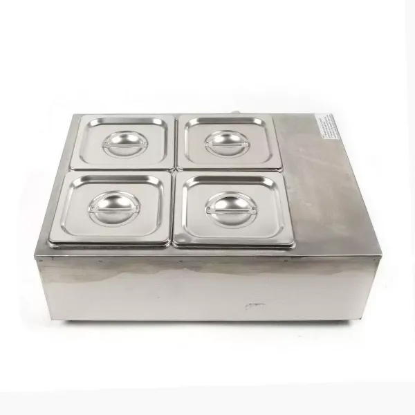 Derretidor eléctrico de Chocolate con 4 ollas de Acero Inoxidable 30-80 ℃ Baño de Agua Derretidor Fondue de Chocolate