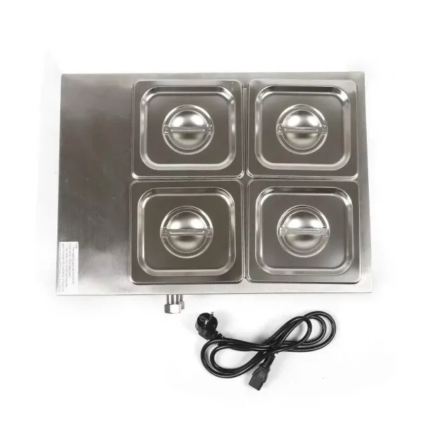 Derretidor eléctrico de Chocolate con 4 ollas de Acero Inoxidable 30-80 ℃ Baño de Agua Derretidor Fondue de Chocolate Derretidor eléctrico de Chocolate con 4 ollas de Acero Inoxidable 30-80 ℃ Baño de Agua Derretidor Fondue de Chocolate