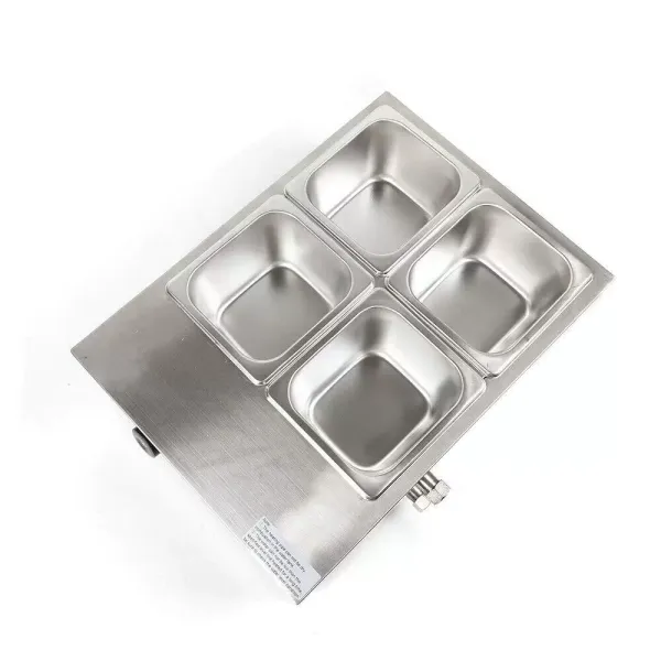 Derretidor eléctrico de Chocolate con 4 ollas de Acero Inoxidable 30-80 ℃ Baño de Agua Derretidor Fondue de Chocolate