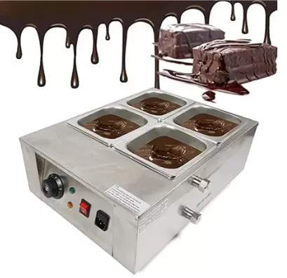 Derretidor eléctrico de Chocolate con 4 ollas de Acero Inoxidable 30-80 ℃ Baño de Agua Derretidor Fondue de Chocolate