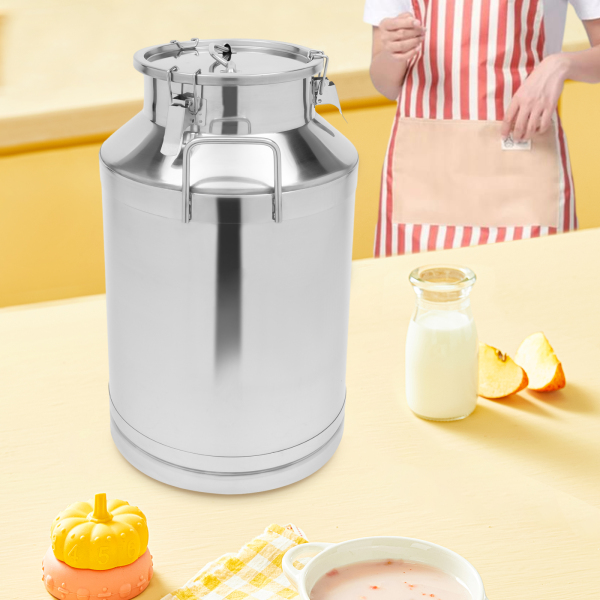 Lata de leche de acero inoxidable 201 para almacenar diversos artículos líquidos/sólidos, 60L Lata de leche de acero inoxidable 201 para almacenar diversos artículos líquidos/sólidos, 60L