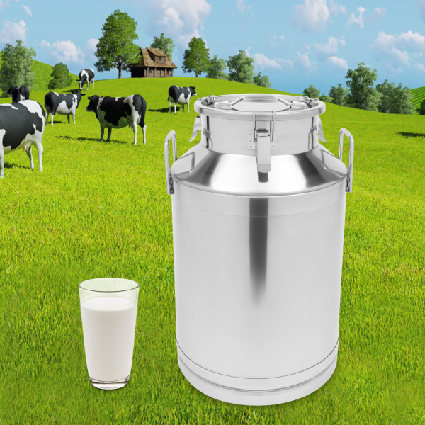 Lata de leche de acero inoxidable 201 para almacenar diversos artículos líquidos/sólidos, 60L Lata de leche de acero inoxidable 201 para almacenar diversos artículos líquidos/sólidos, 60L