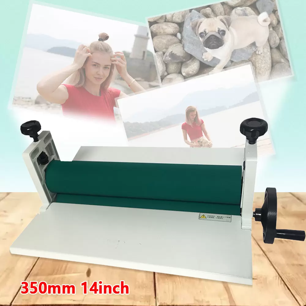 Plastificadora en frío, 350 mm, 14 pulgadas, laminadora manual, laminadora en frío