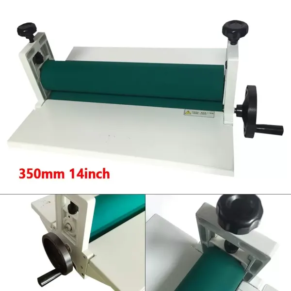 Plastificadora en frío, 350 mm, 14 pulgadas, laminadora manual, laminadora en frío