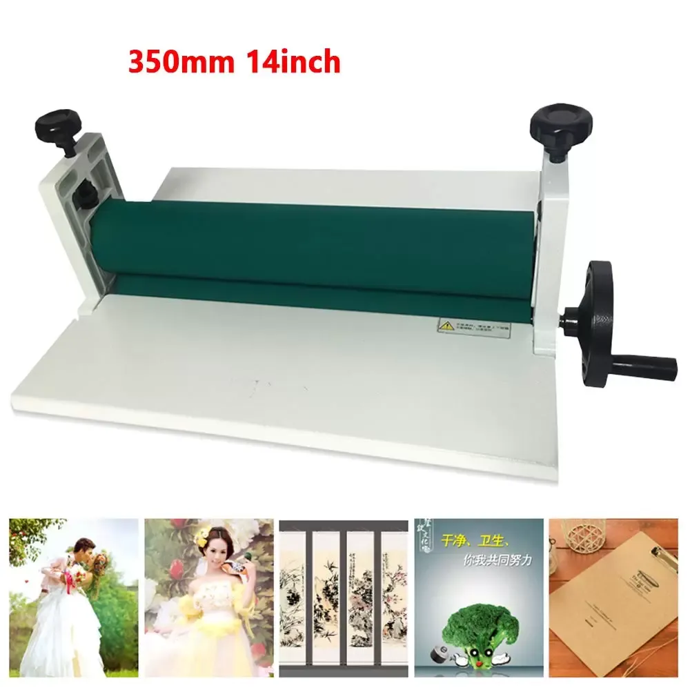 Plastificadora en frío, 350 mm, 14 pulgadas, laminadora manual, laminadora en frío