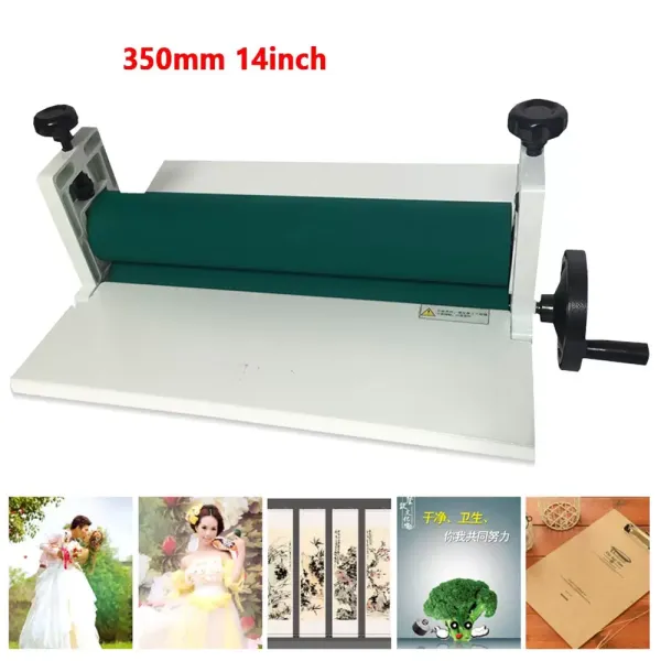 Plastificadora en frío, 350 mm, 14 pulgadas, laminadora manual, laminadora en frío