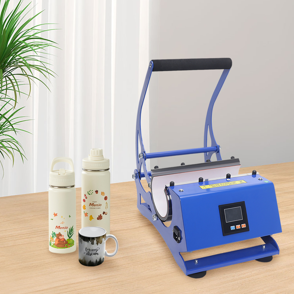 Prensa de vasos, transferencia térmica horizontal de 500 w, máquina para hornear 0-500 grados