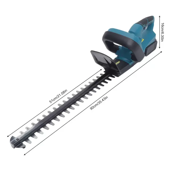 Cortasetos eléctrico con batería de 510 mm de longitud de corte, 600 W, 68 TV, 4 Ah, con batería y cargador Cortasetos eléctrico con batería de 510 mm de longitud de corte, 600 W, 68 TV, 4 Ah, con batería y cargador