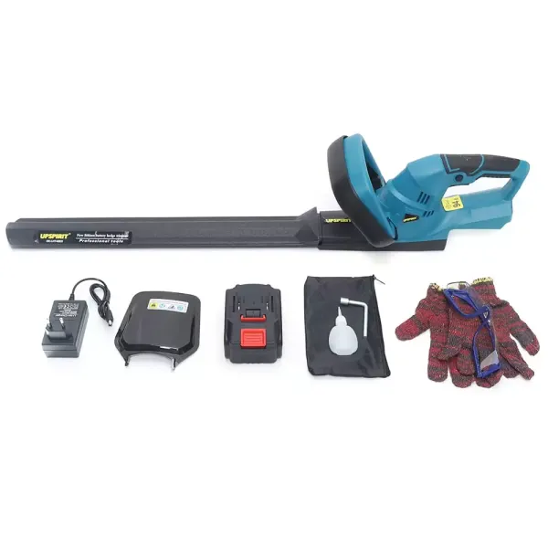 Cortasetos eléctrico con batería de 510 mm de longitud de corte, 600 W, 68 TV, 4 Ah, con batería y cargador