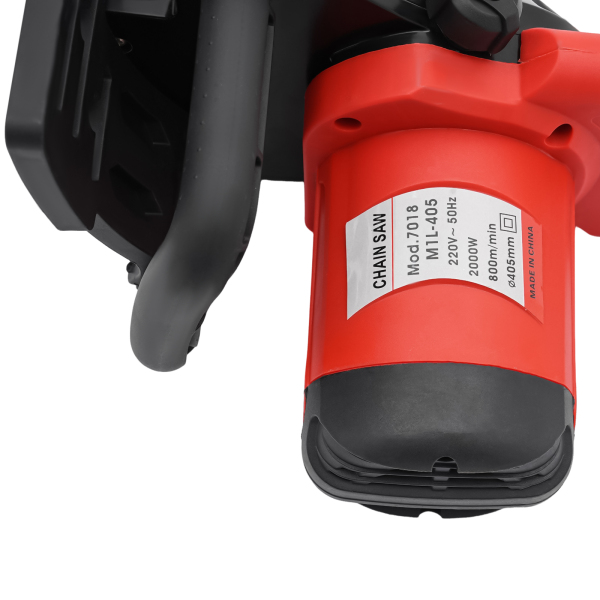 Motosierra eléctrica de 2000 W, 40 cm, con protección antirretorno