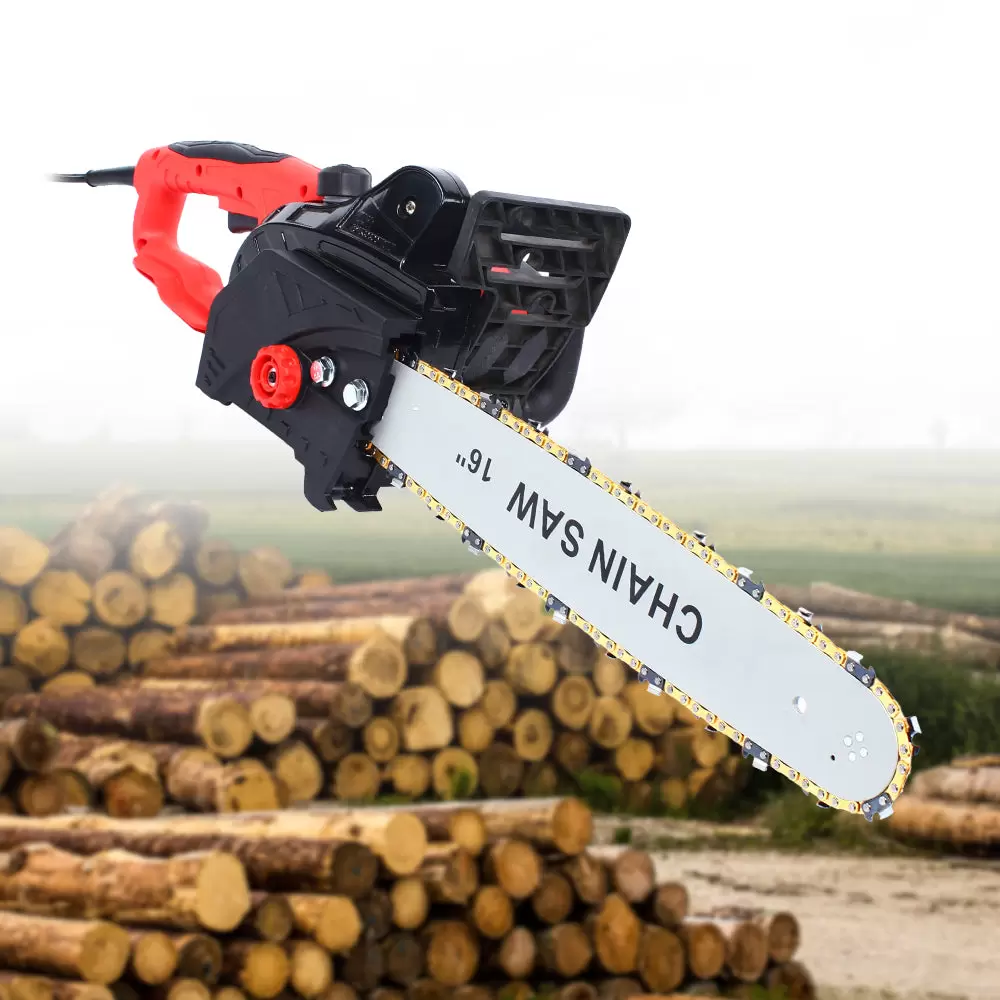 Motosierra eléctrica de 2000 W, 40 cm, con protección antirretorno