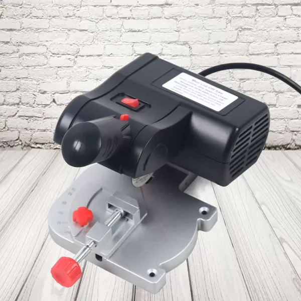 Mini sierra ingletadora eléctrica de 90 W, 220 V, cortadora de mesa, 0-45 4500 rpm para madera, vidrio y Metal