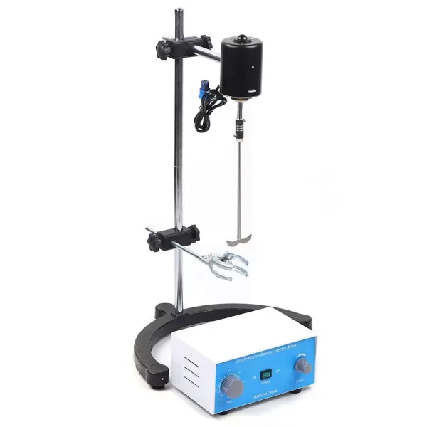 Agitador eléctrico de laboratorio, de precisión, 3000 rpm, con varilla mezcladora de acero inoxidable (60 W)