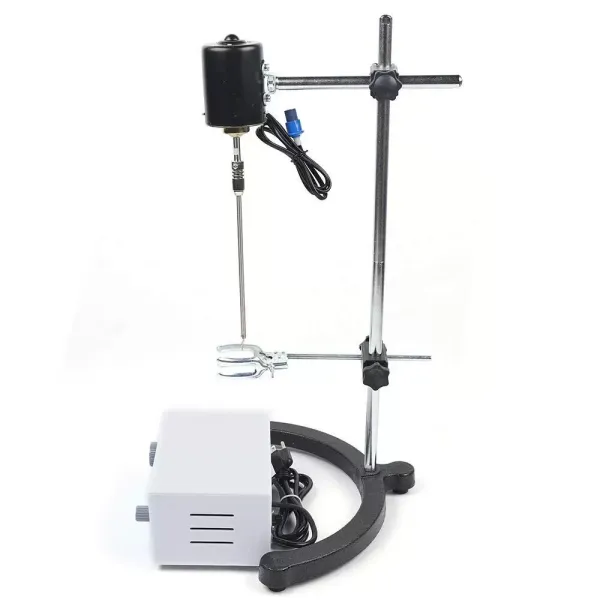 Agitador eléctrico de laboratorio, de precisión, 3000 rpm, con varilla mezcladora de acero inoxidable (60 W)