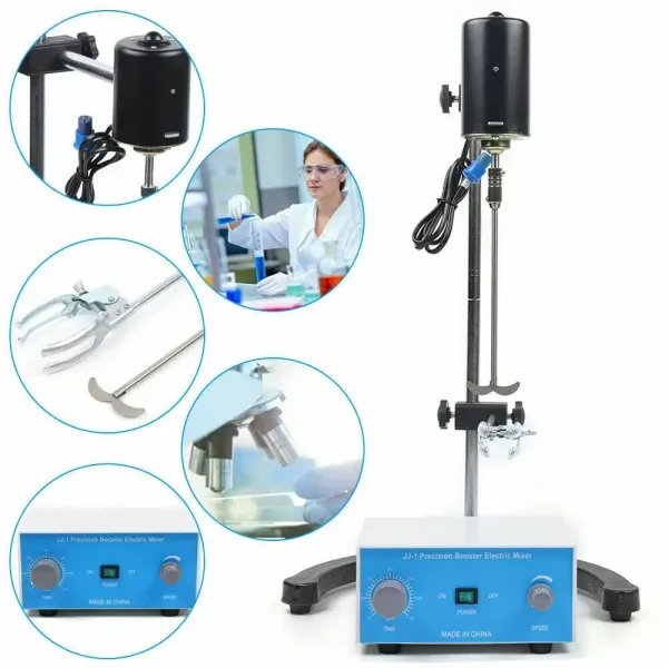 Agitador eléctrico de laboratorio, 120 W, mezclador de precisión, 3000 rpm Agitador eléctrico de laboratorio, 120 W, mezclador de precisión, 3000 rpm