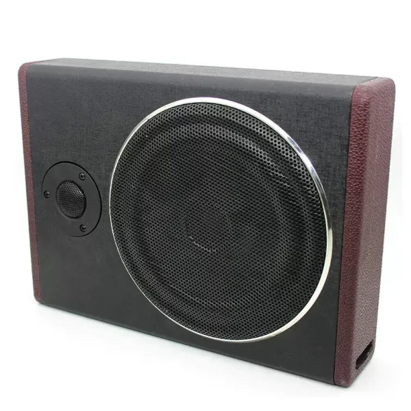 Radio de coche de 8 pulgadas, 12 V, 600 W, acero inoxidable, ultrafina, subwoofer activo
