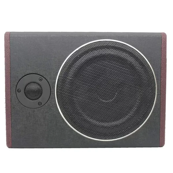Radio de coche de 8 pulgadas, 12 V, 600 W, acero inoxidable, ultrafina, subwoofer activo