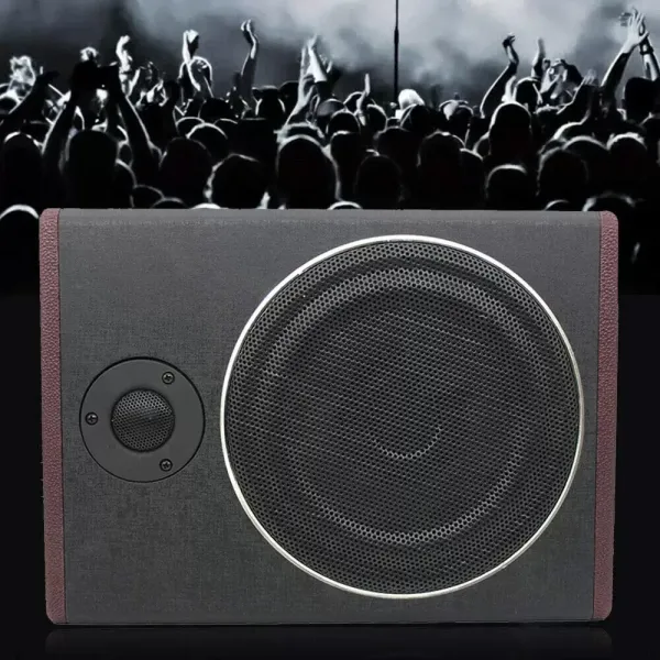Radio de coche de 8 pulgadas, 12 V, 600 W, acero inoxidable, ultrafina, subwoofer activo Radio de coche de 8 pulgadas, 12 V, 600 W, acero inoxidable, ultrafina, subwoofer activo
