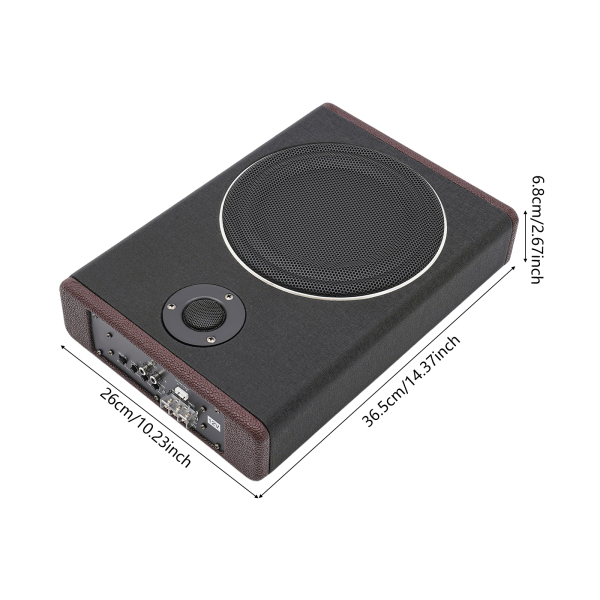 Radio de coche de 8 pulgadas, 12 V, 600 W, acero inoxidable, ultrafina, subwoofer activo Radio de coche de 8 pulgadas, 12 V, 600 W, acero inoxidable, ultrafina, subwoofer activo