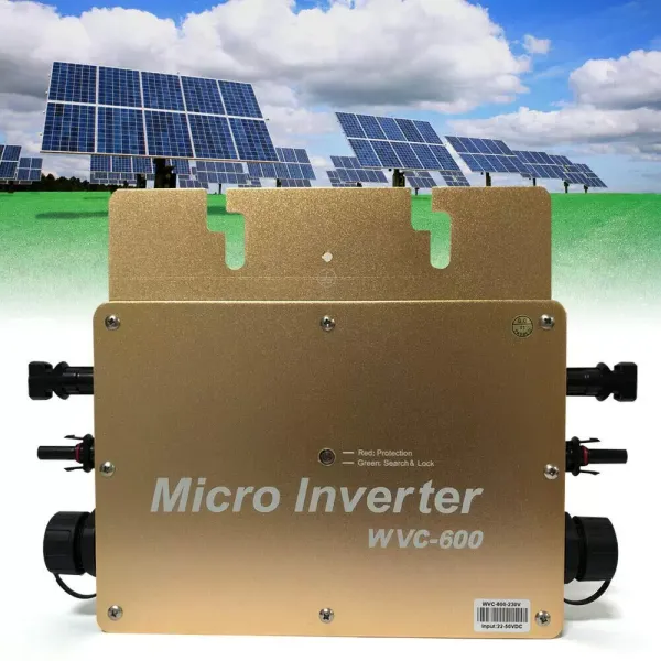 Micro Inverter WVC-600 - Inversor de rejilla solar (600 W, 22-50 V, para sistema de panel solar MPPT)