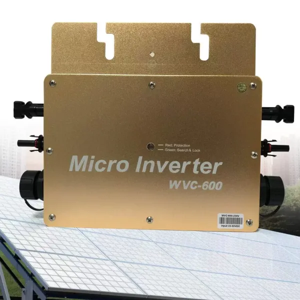 Micro Inverter WVC-600 - Inversor de rejilla solar (600 W, 22-50 V, para sistema de panel solar MPPT)