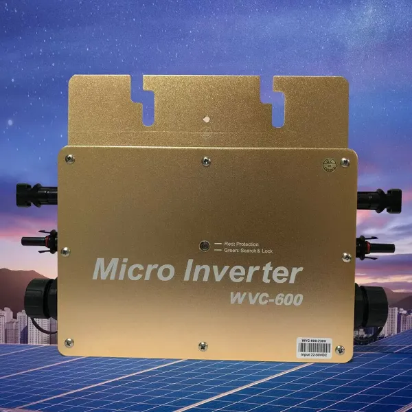 Micro Inverter WVC-600 - Inversor de rejilla solar (600 W, 22-50 V, para sistema de panel solar MPPT) Micro Inverter WVC-600 - Inversor de rejilla solar (600 W, 22-50 V, para sistema de panel solar MPPT)