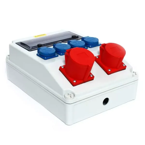 Distribuidor de pared CEE 230 V 16 A/32 A, distribuidor de corriente para obras de construcción, ambientes húmedos, impermeable