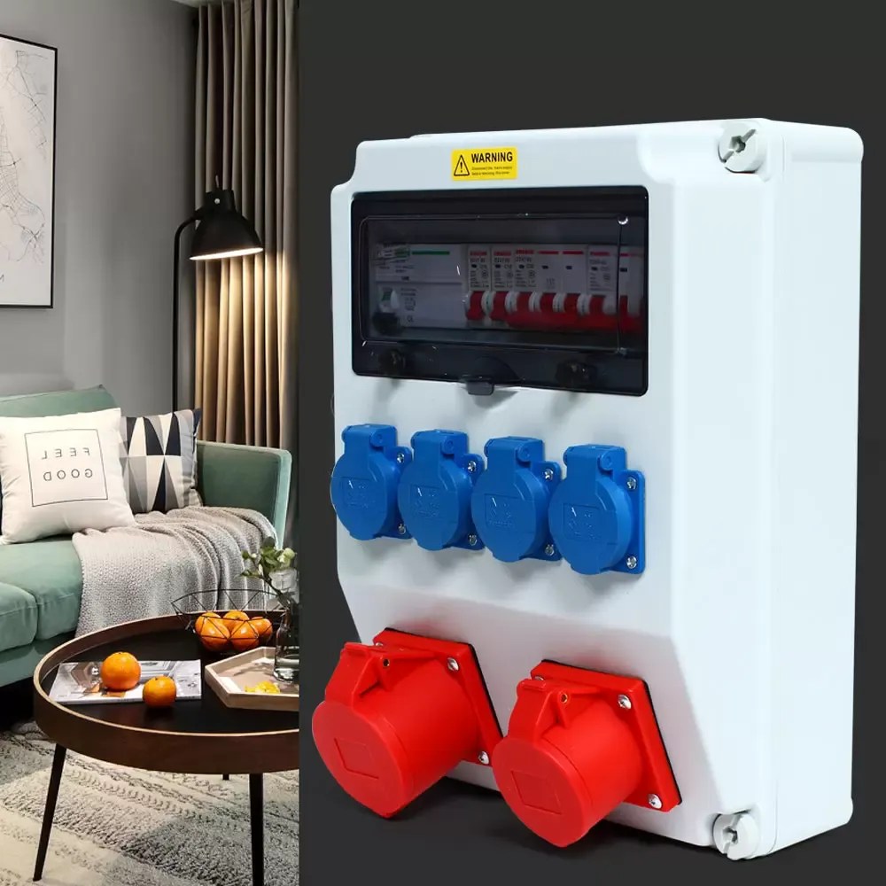 Distribuidor de pared CEE 230 V 16 A/32 A, distribuidor de corriente para obras de construcción, ambientes húmedos, impermeable