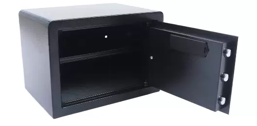 Caja fuerte electrónica con cerradura numérica y 2 llaves de emergencia, teclado numérico seguro