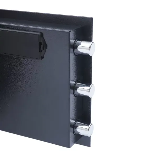 Caja fuerte electrónica con cerradura numérica y 2 llaves de emergencia, teclado numérico seguro